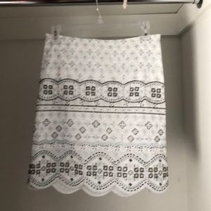E3 Etcetera beaded and embroidered mini skirt.